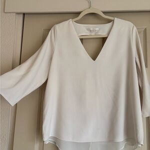 C and E Elegant Ivory Women's Top in L